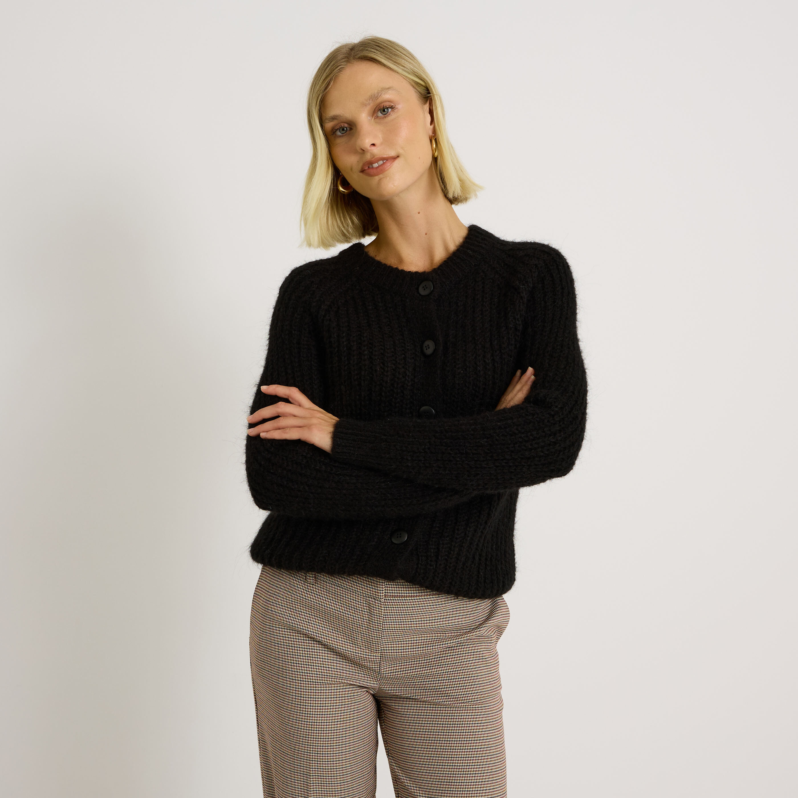 Gilet boutonn&eacute; femme