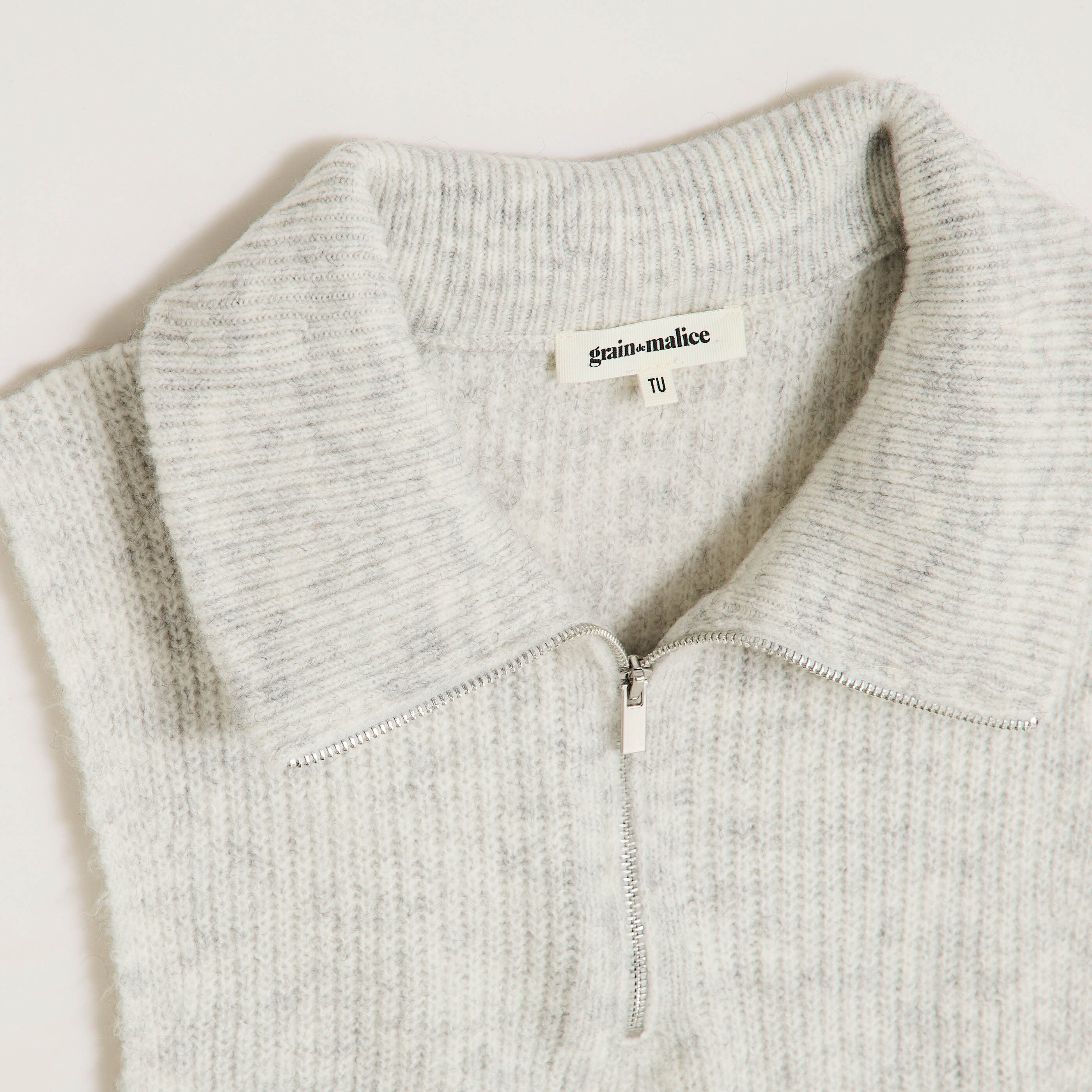 Col zipp&eacute; uni femme