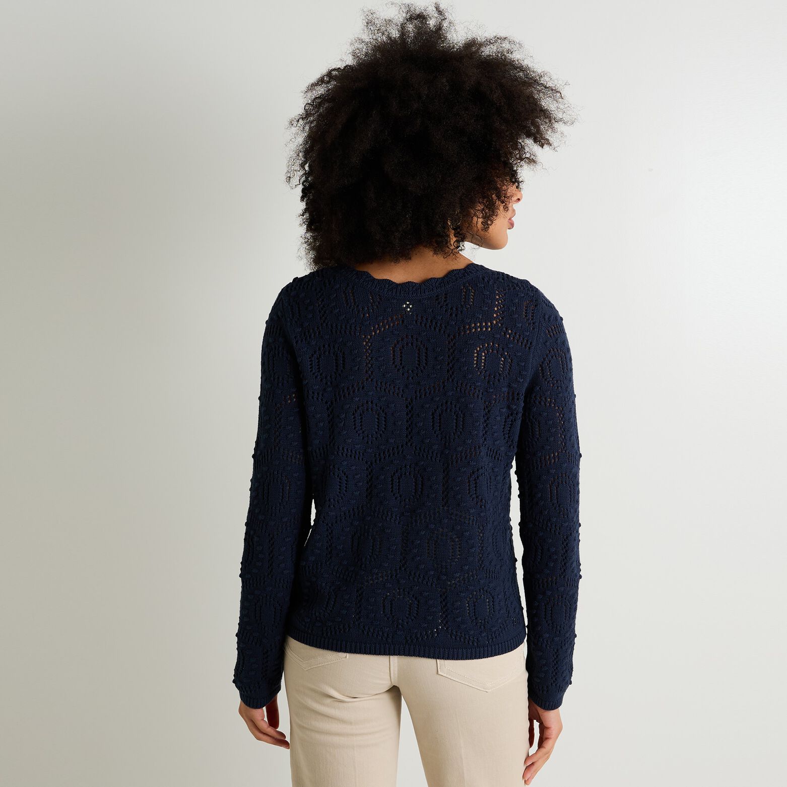 Pull jeux de points femme