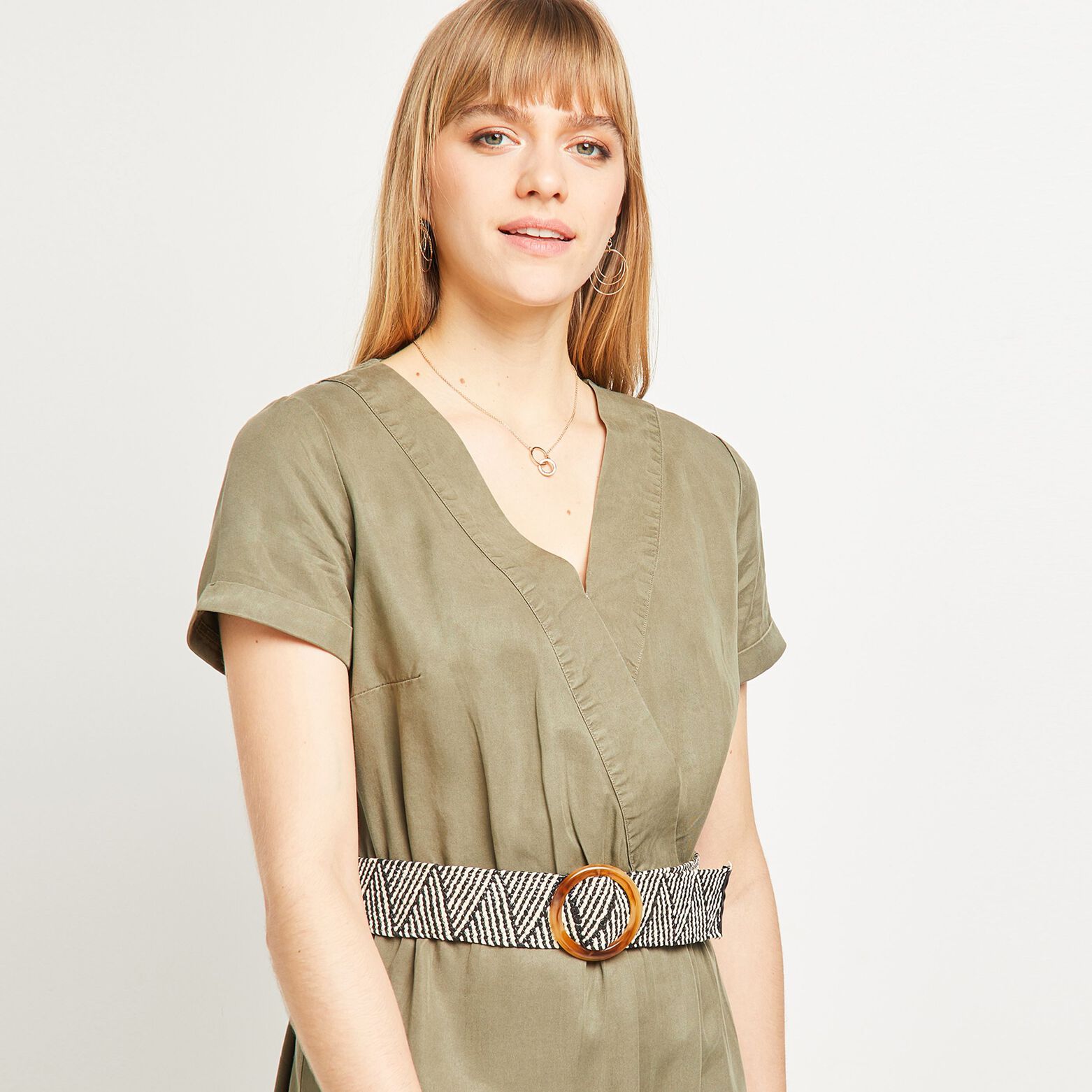 Robe ceinturée femme