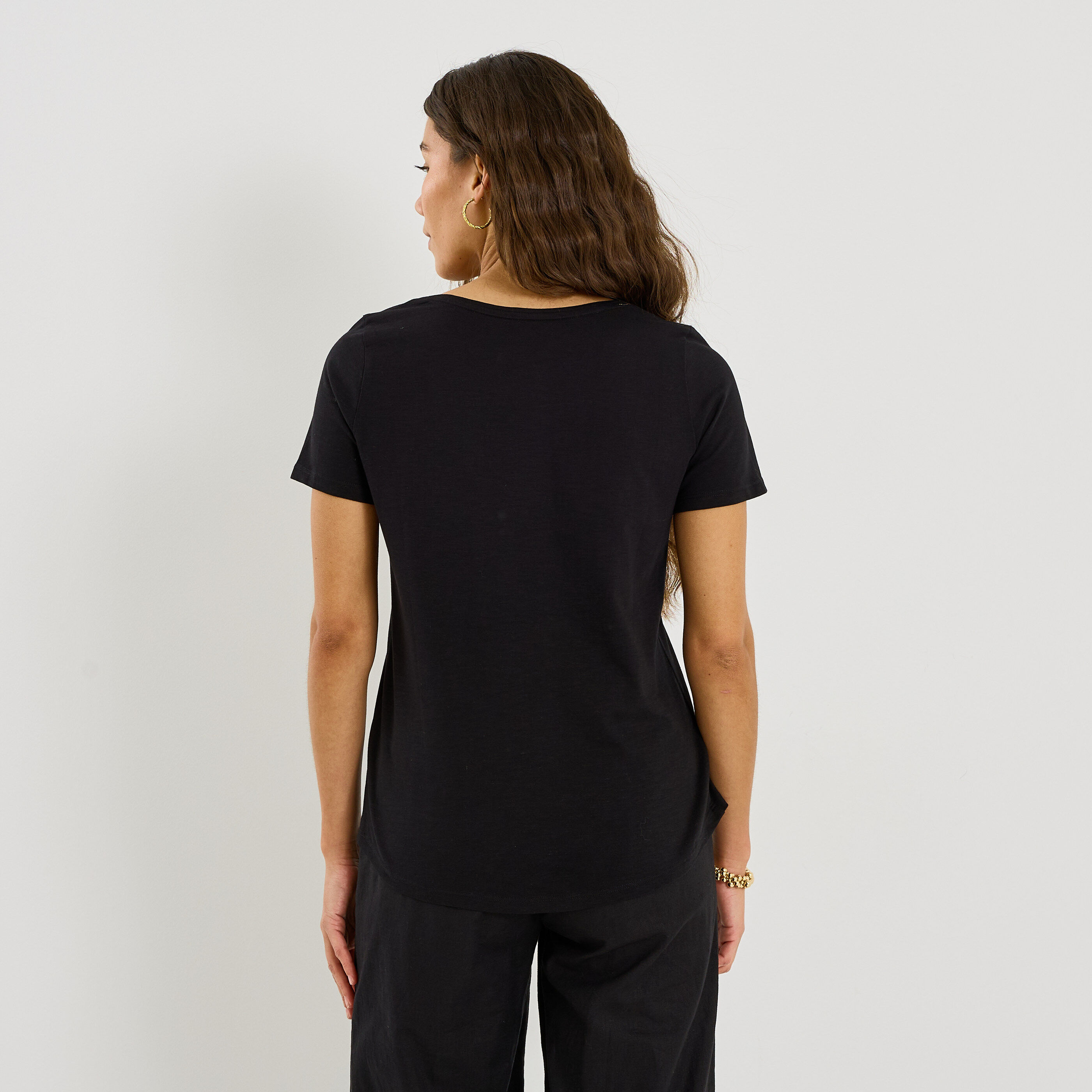 T-shirt col V femme