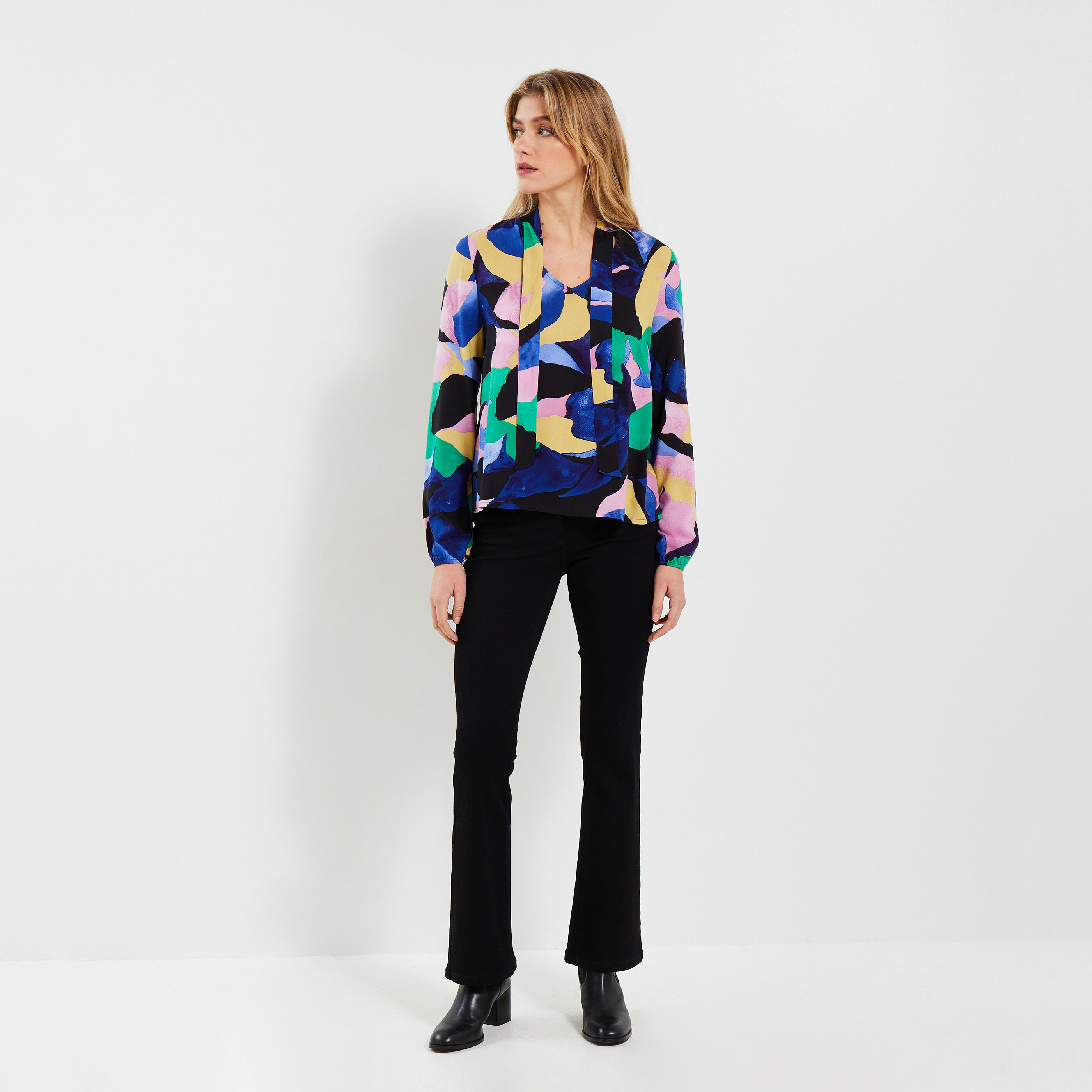 Blouse imprim&eacute;e femme
