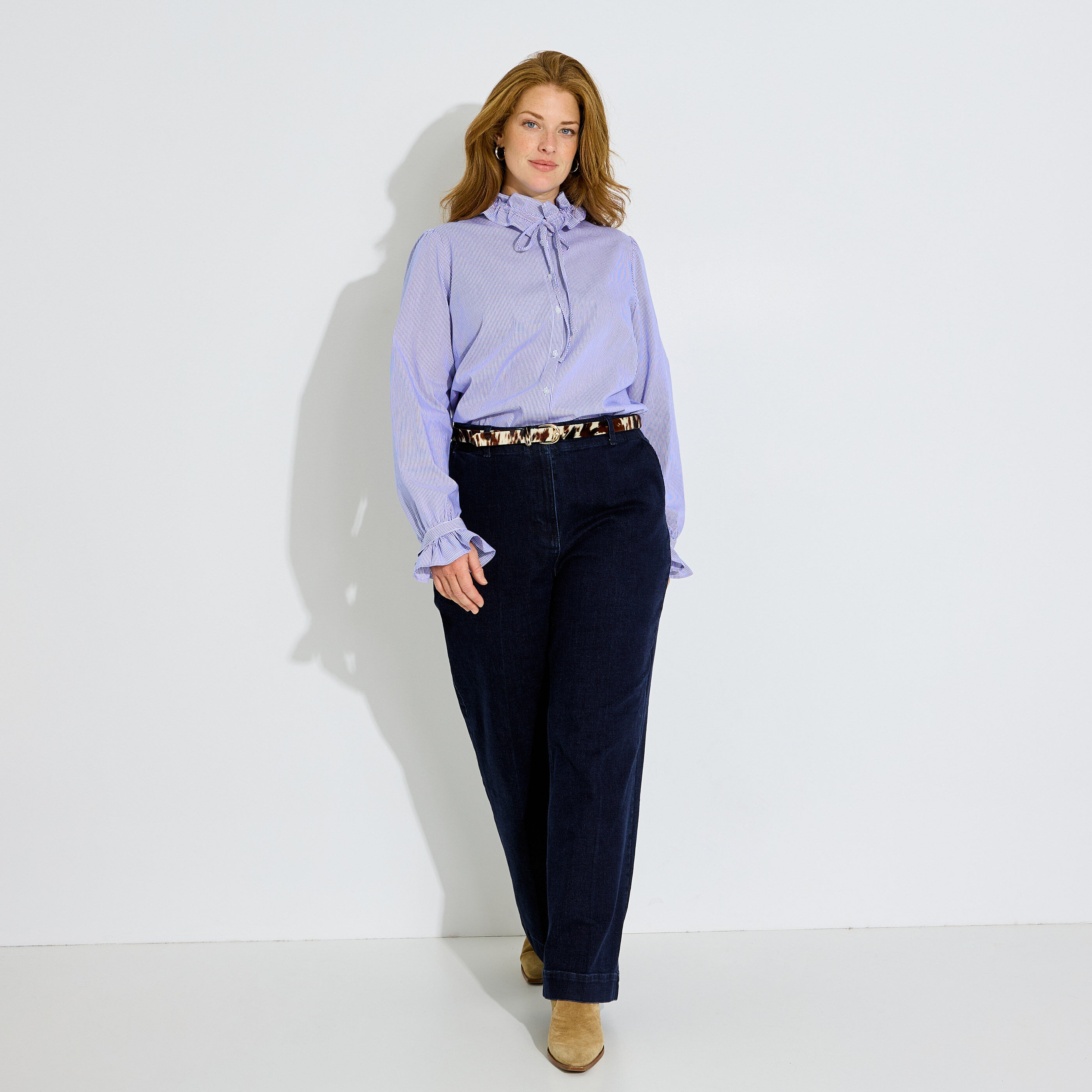 Chemise col et manches d&eacute;tachables femme