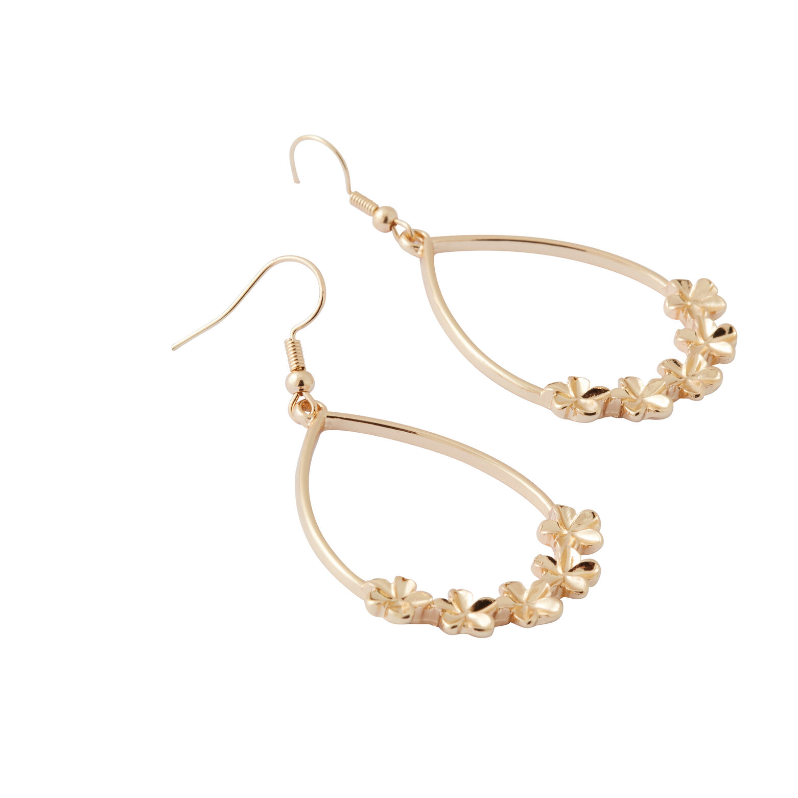 Boucles d'oreilles gouttes fleuries
