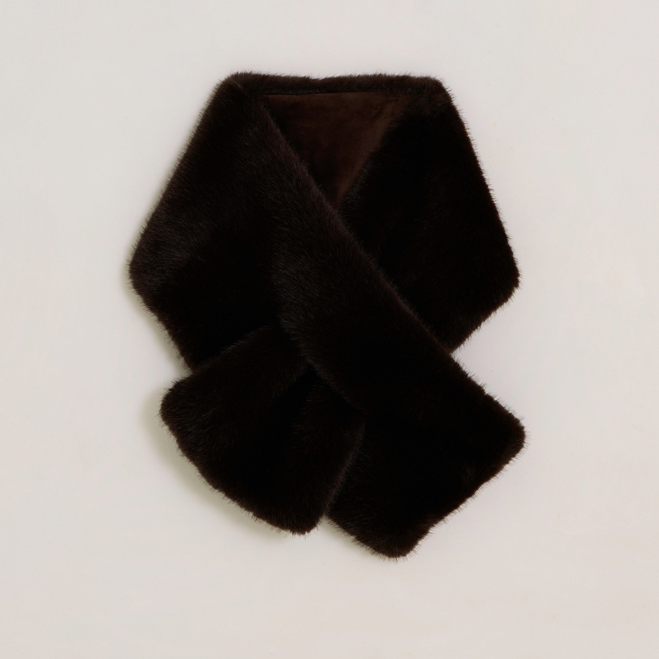 &Eacute;charpe crois&eacute;e imitation fourrure femme