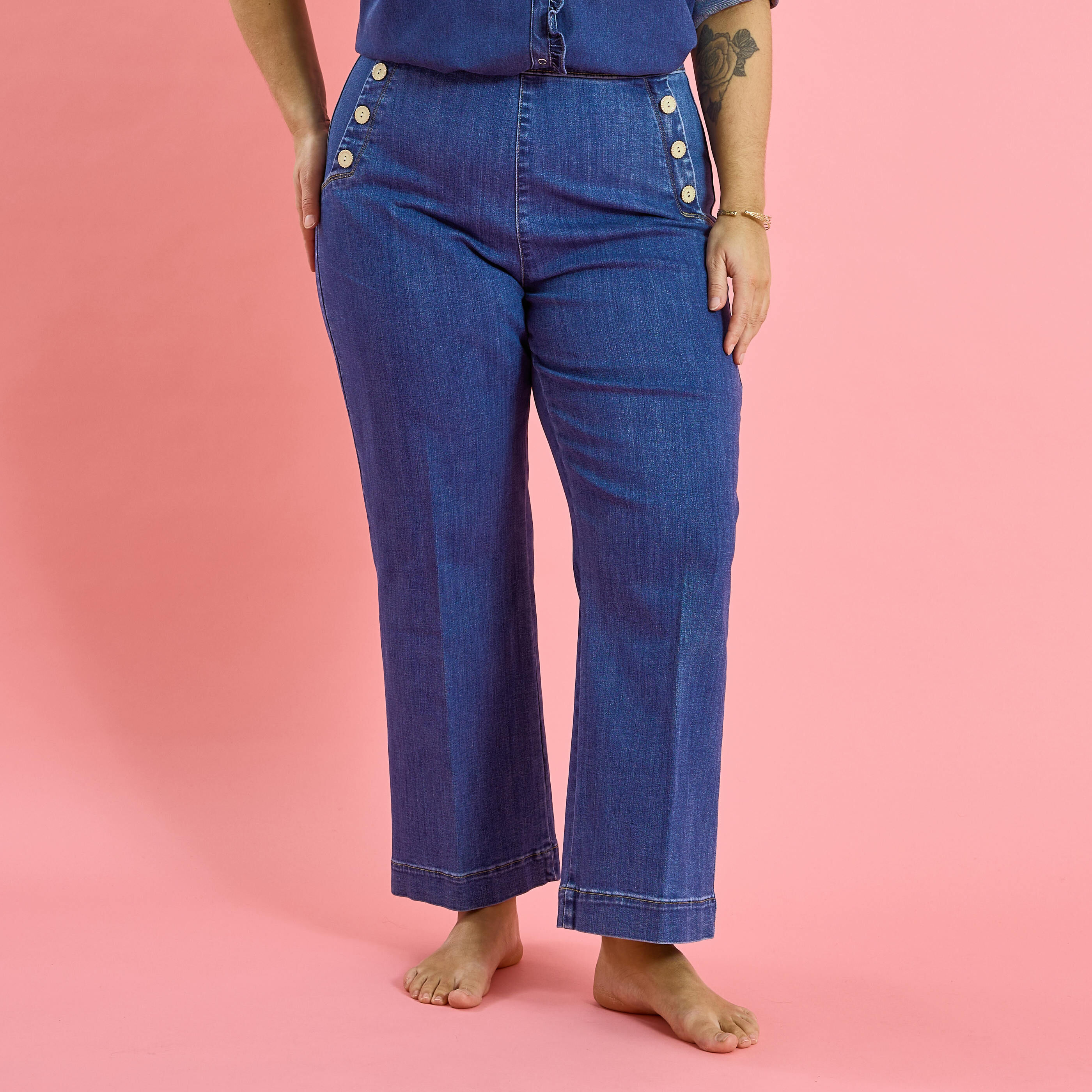 Jean flare POMPON F02 femme