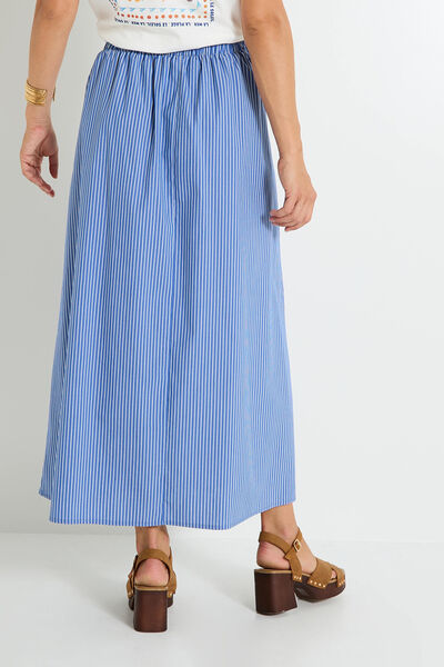 Jupe longue en popeline femme