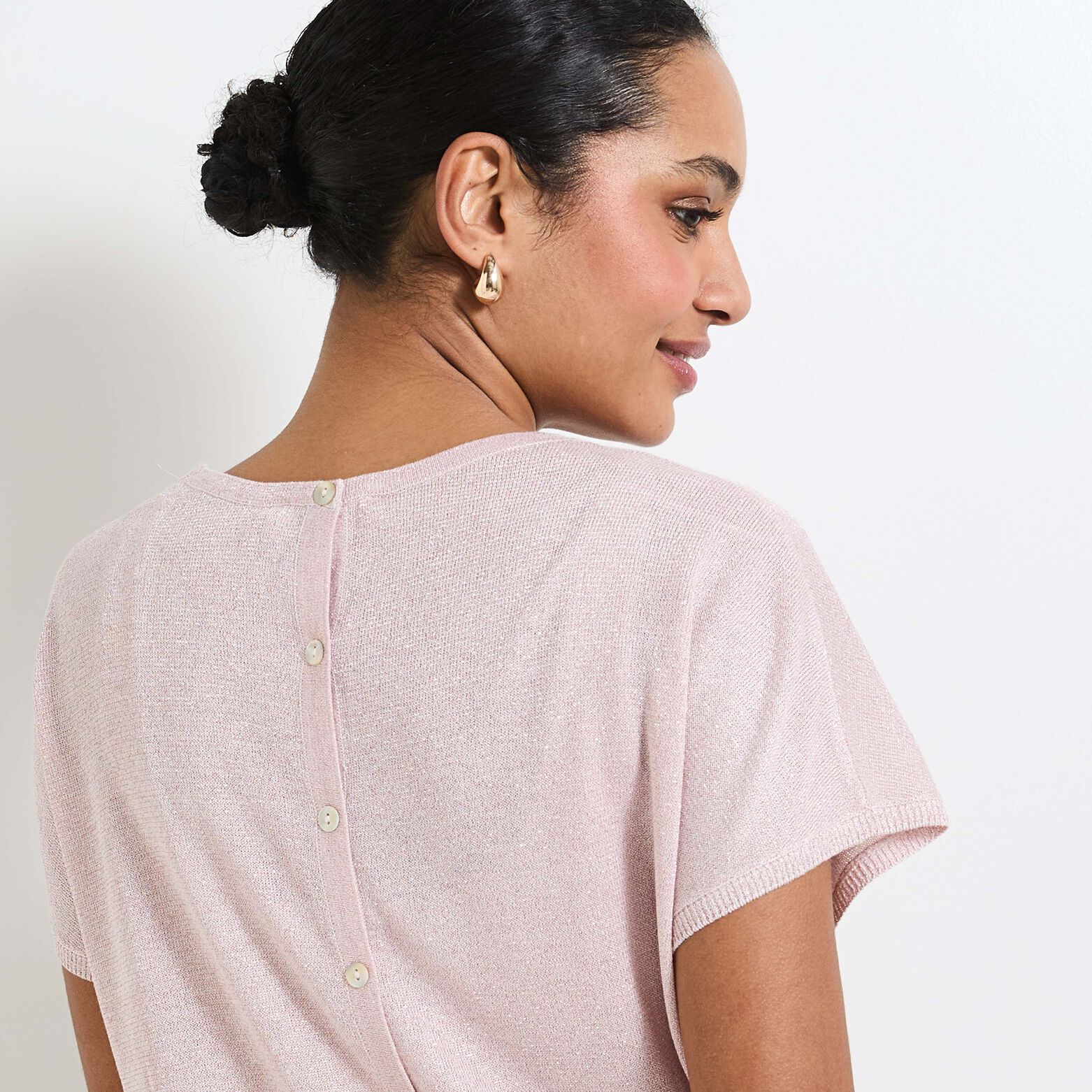 Pull manches courtes femme