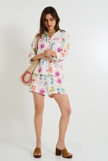 Short imprimé femme