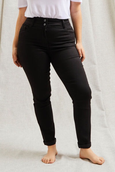 Jean raccourci taille haute HANOI femme