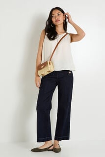 Top col rond femme