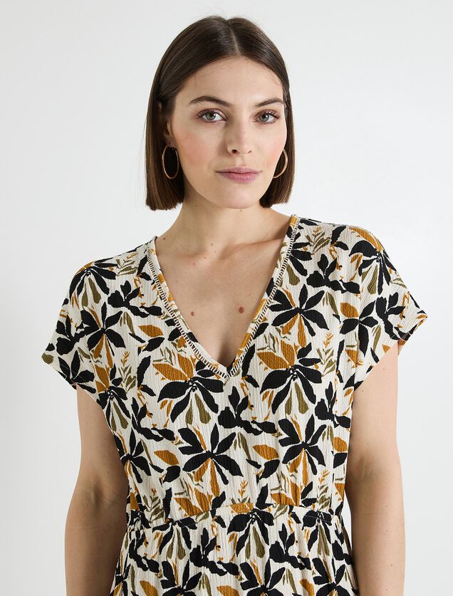 Robe col V femme