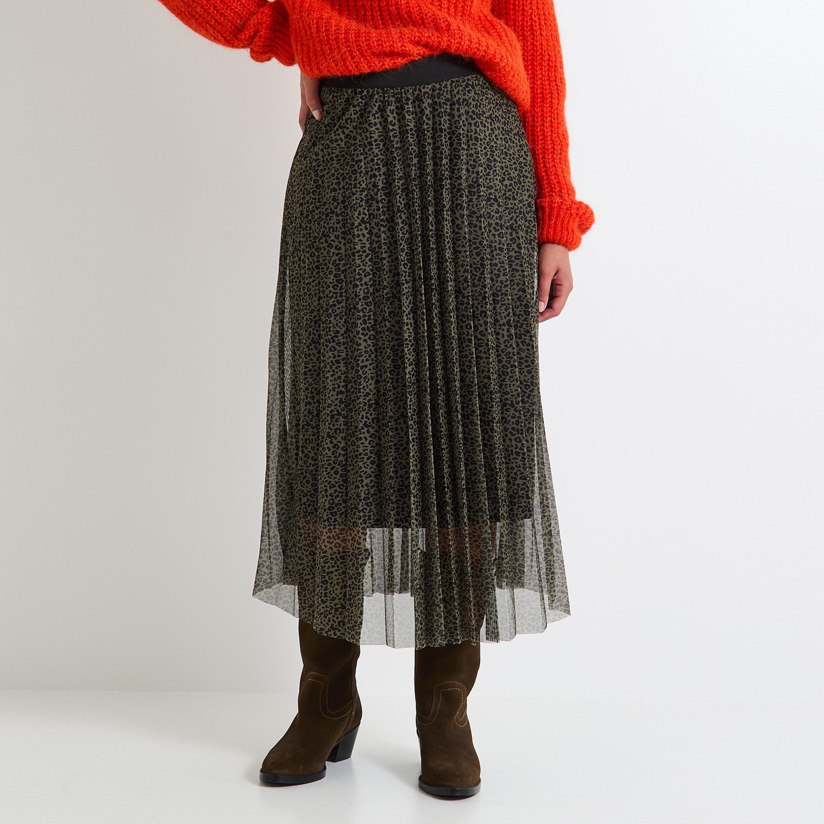 Jupe plissee femme IMPRIME Graindemalice