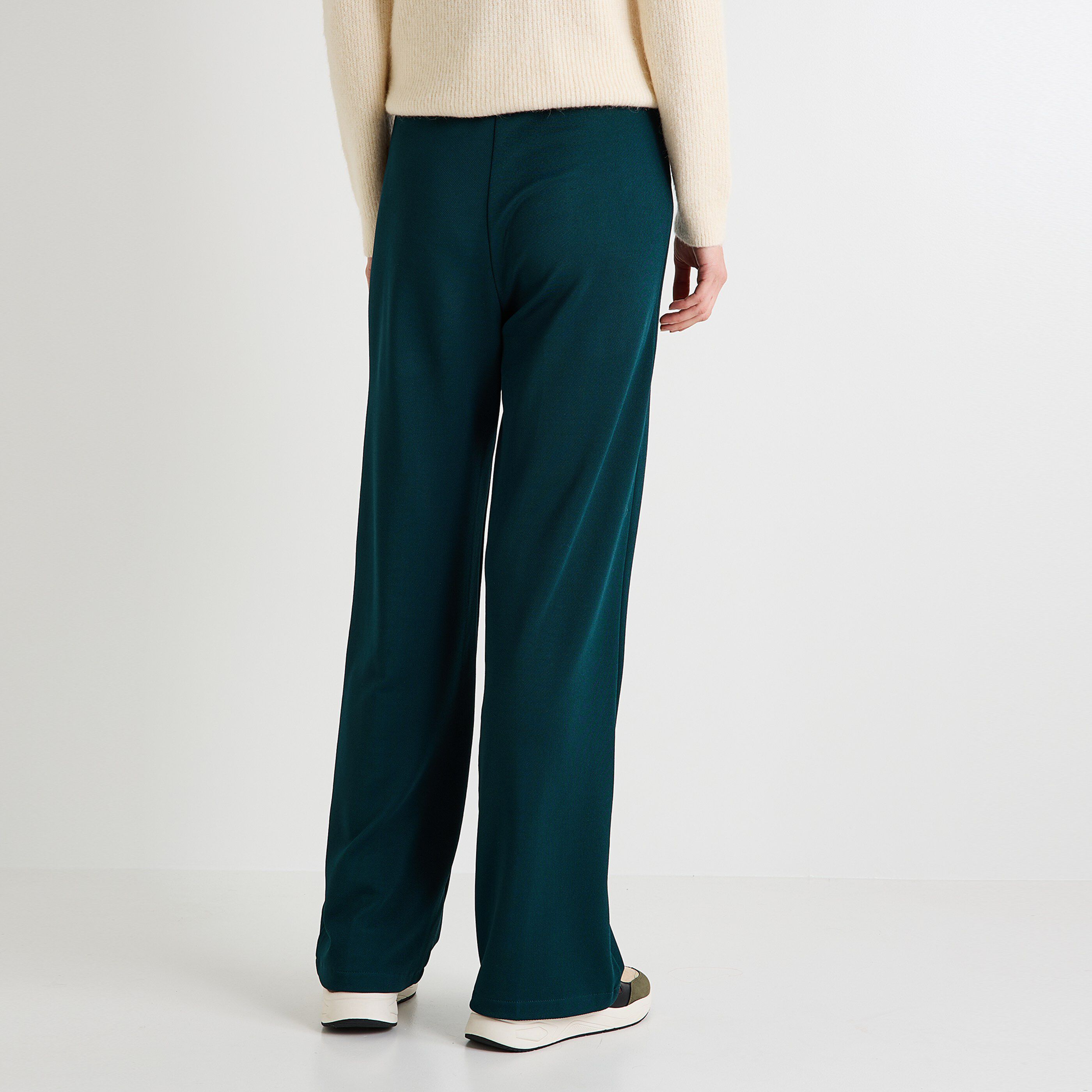 Pantalon large en maille femme