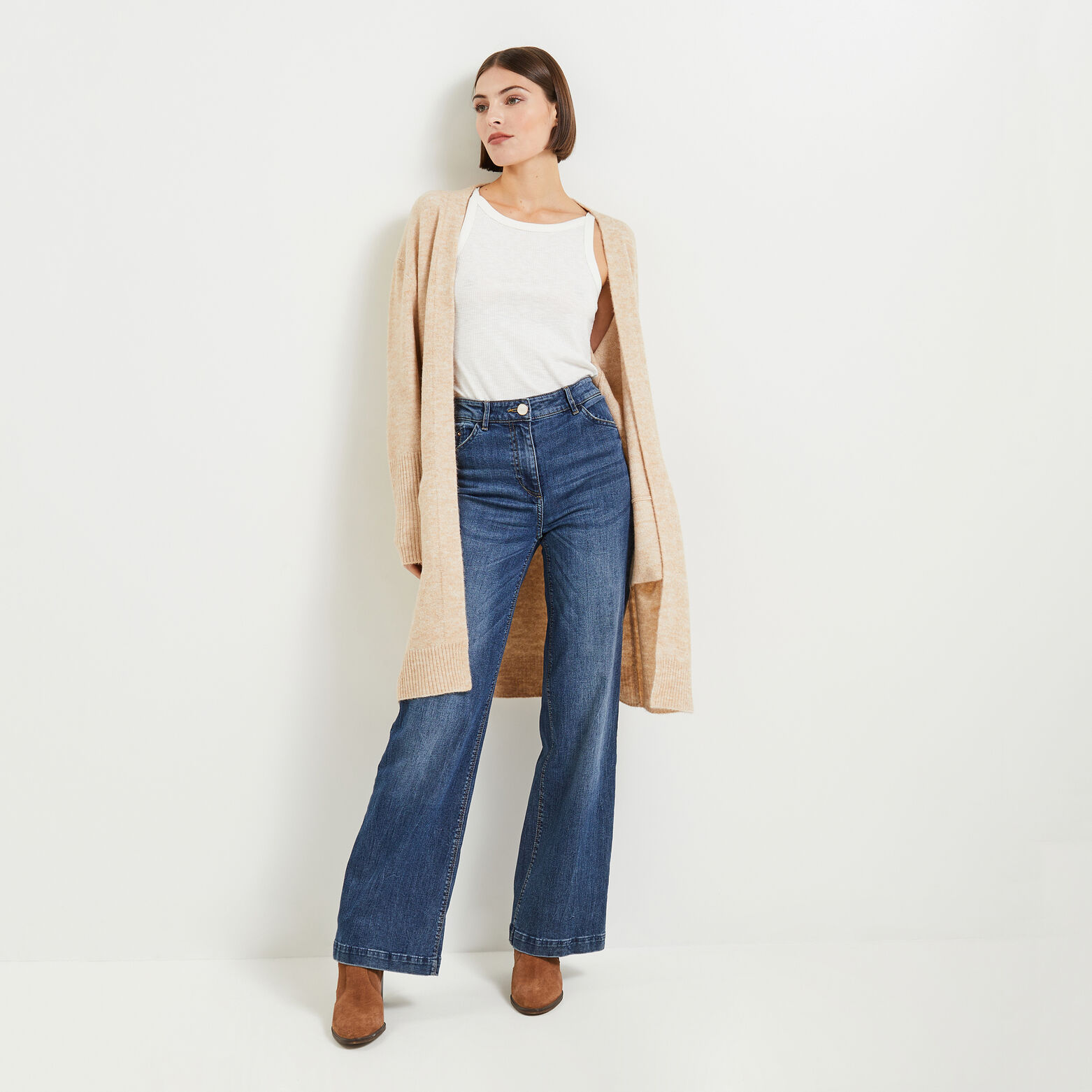 Gilet long femme