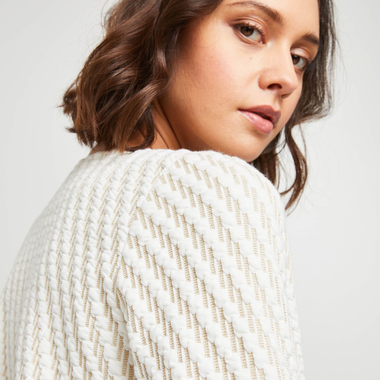 Veste maille matelassée femme