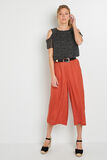 Pantalon large raccourci femme