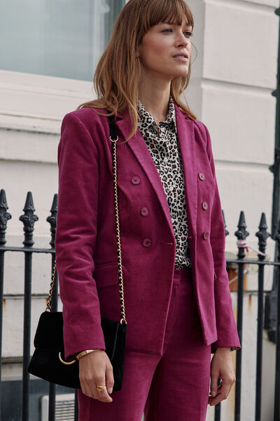 Veste blazer velours femme