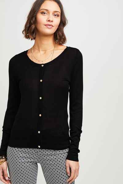 Gilet noir col rond 