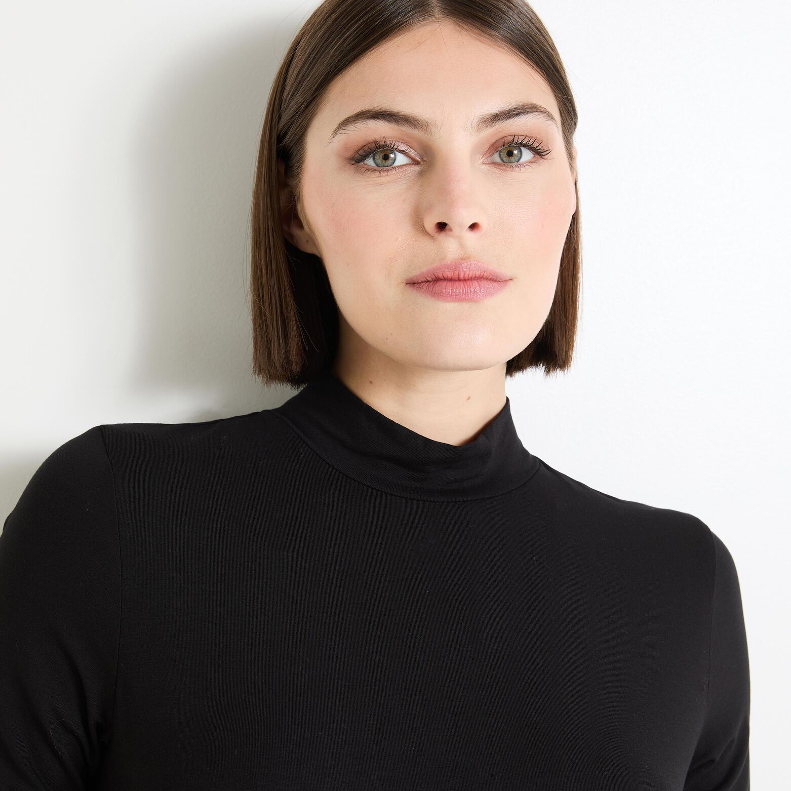 T-shirt col montant femme