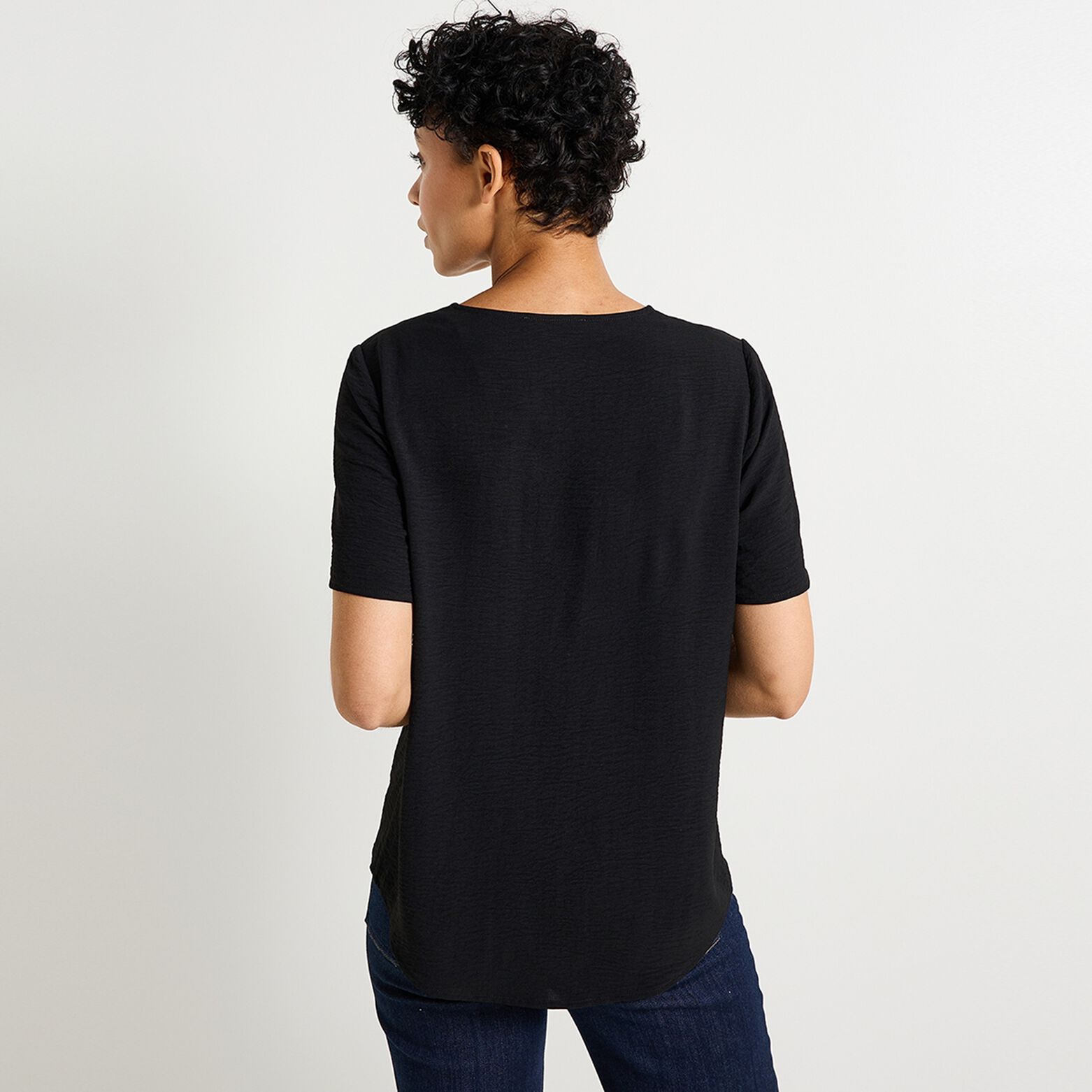 Blouse col V femme