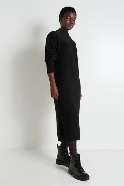 Robe pull col montant femme