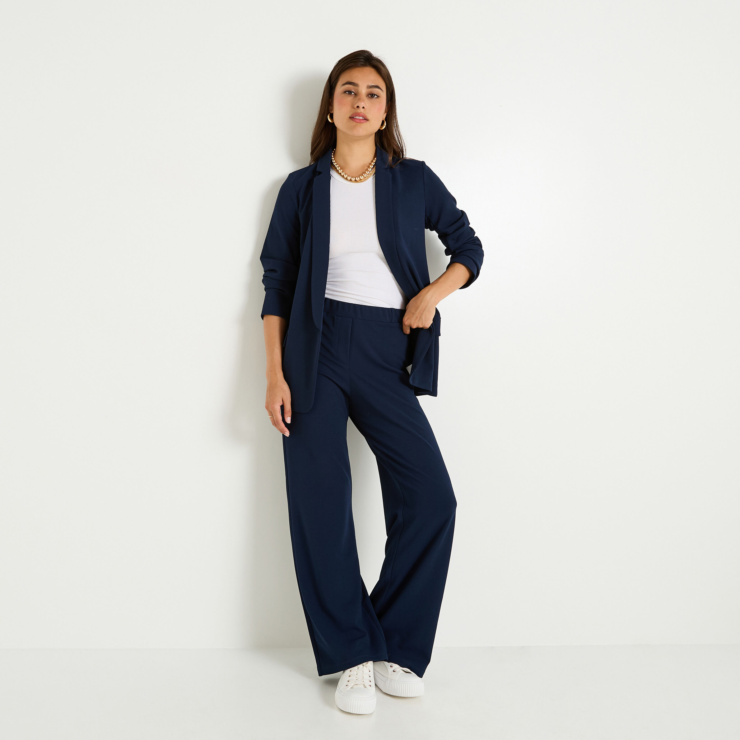 Blazer en maille fluide femme