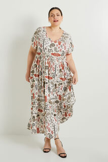 Robe longue imprimée femme