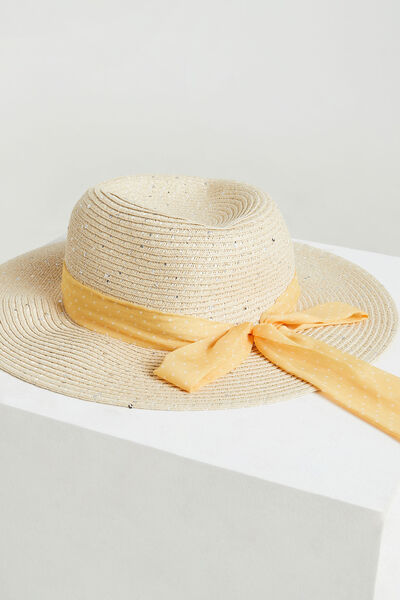 Chapeau paille pailletée femme