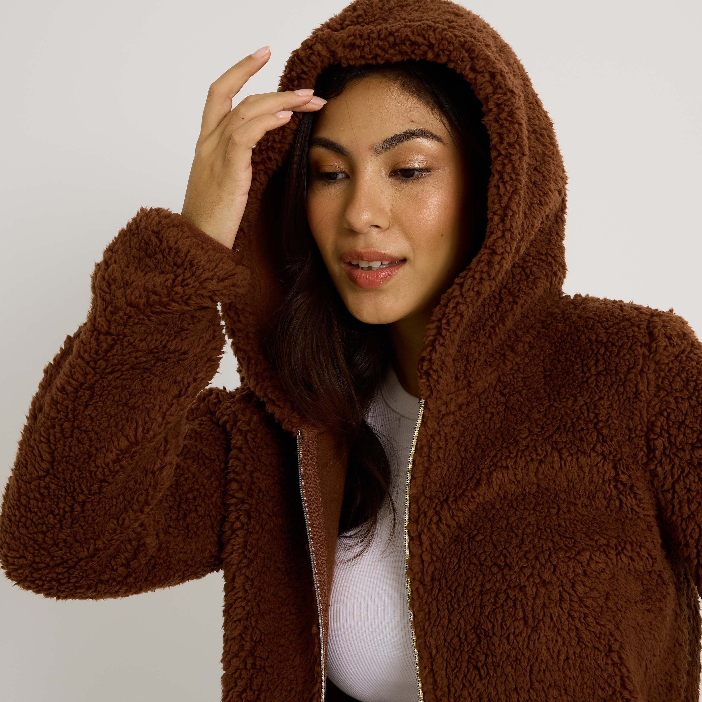 Gilet doux zipp&eacute; femme