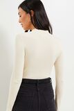 Pull fin côtelé femme