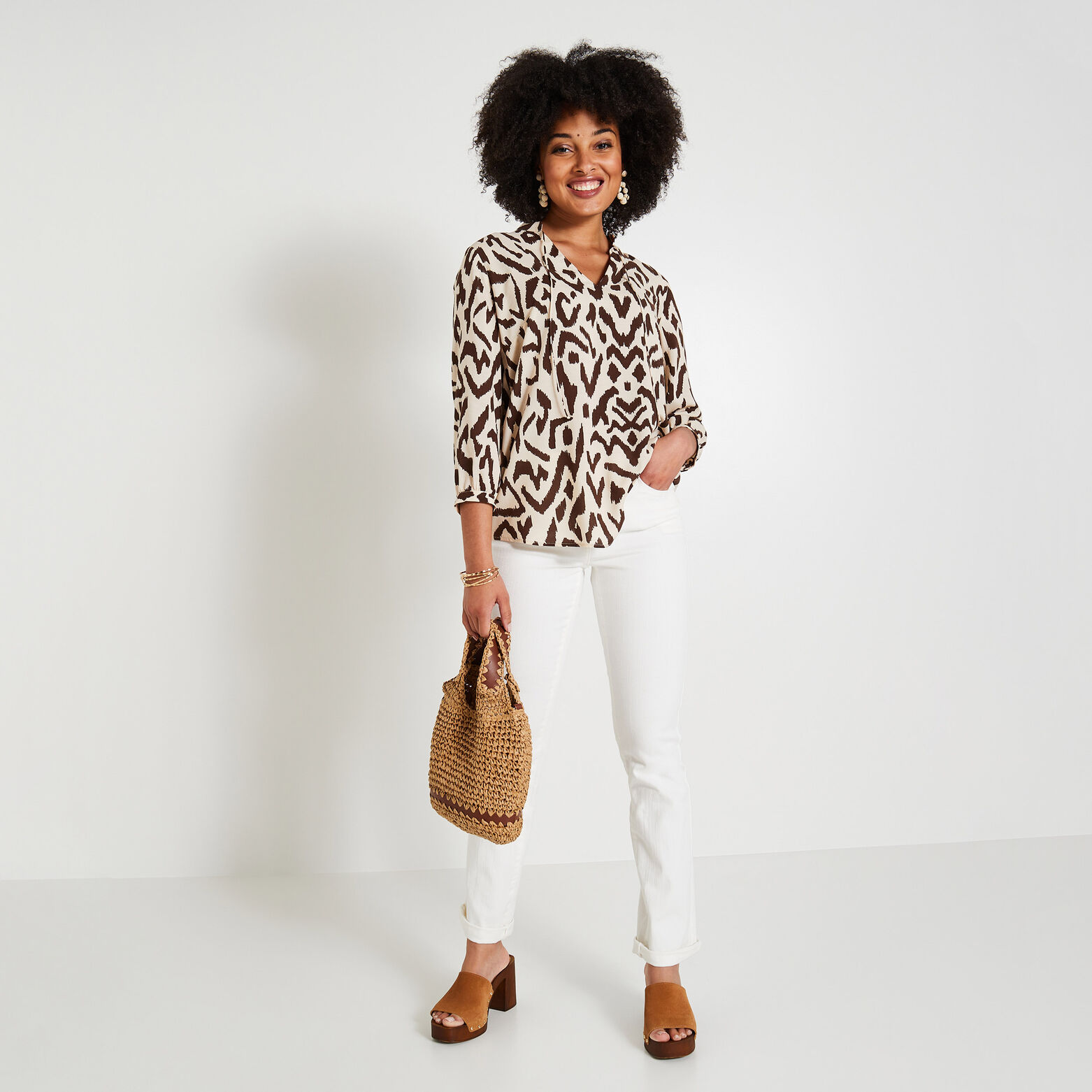 Blouse imprimée femme