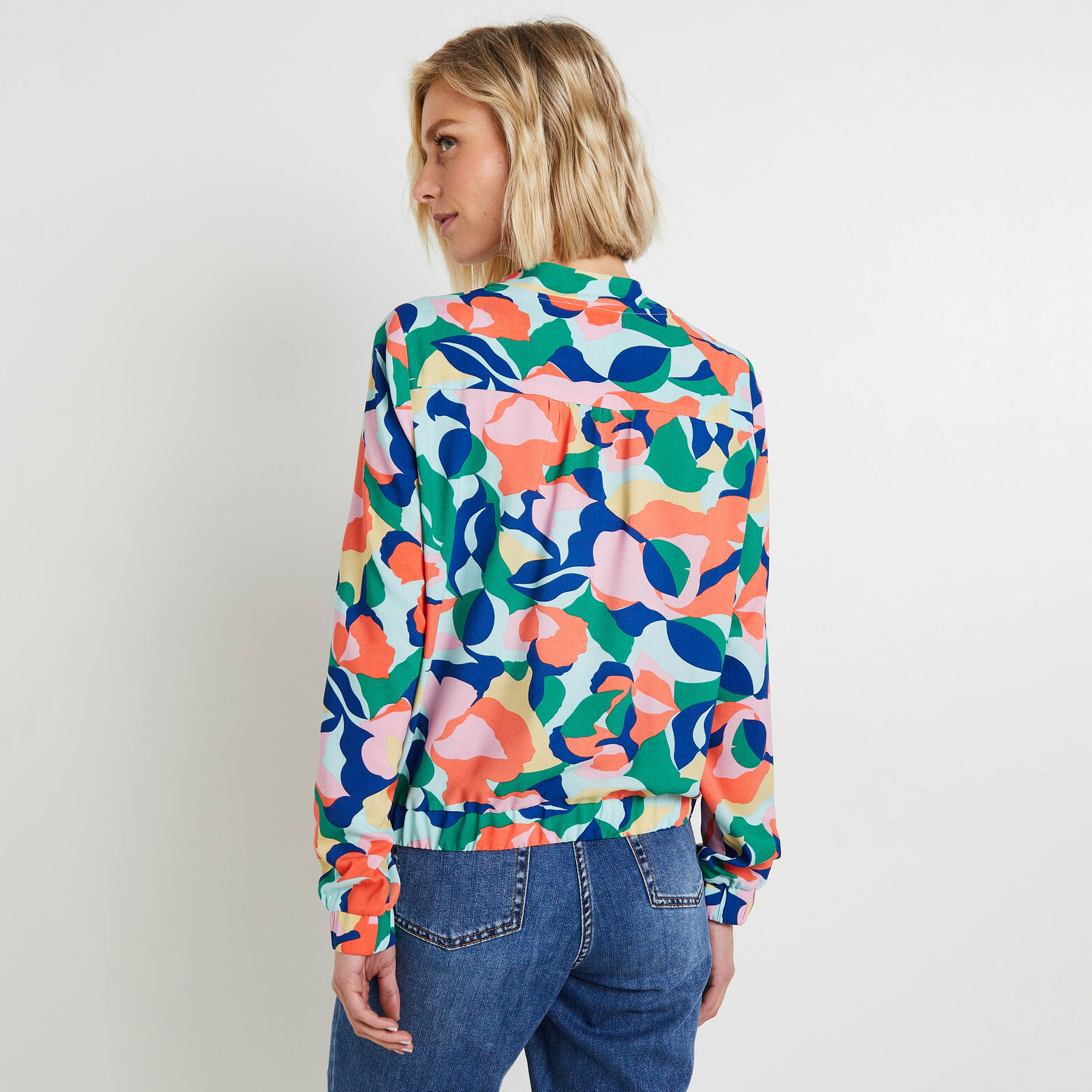 Veste bomber imprimée femme