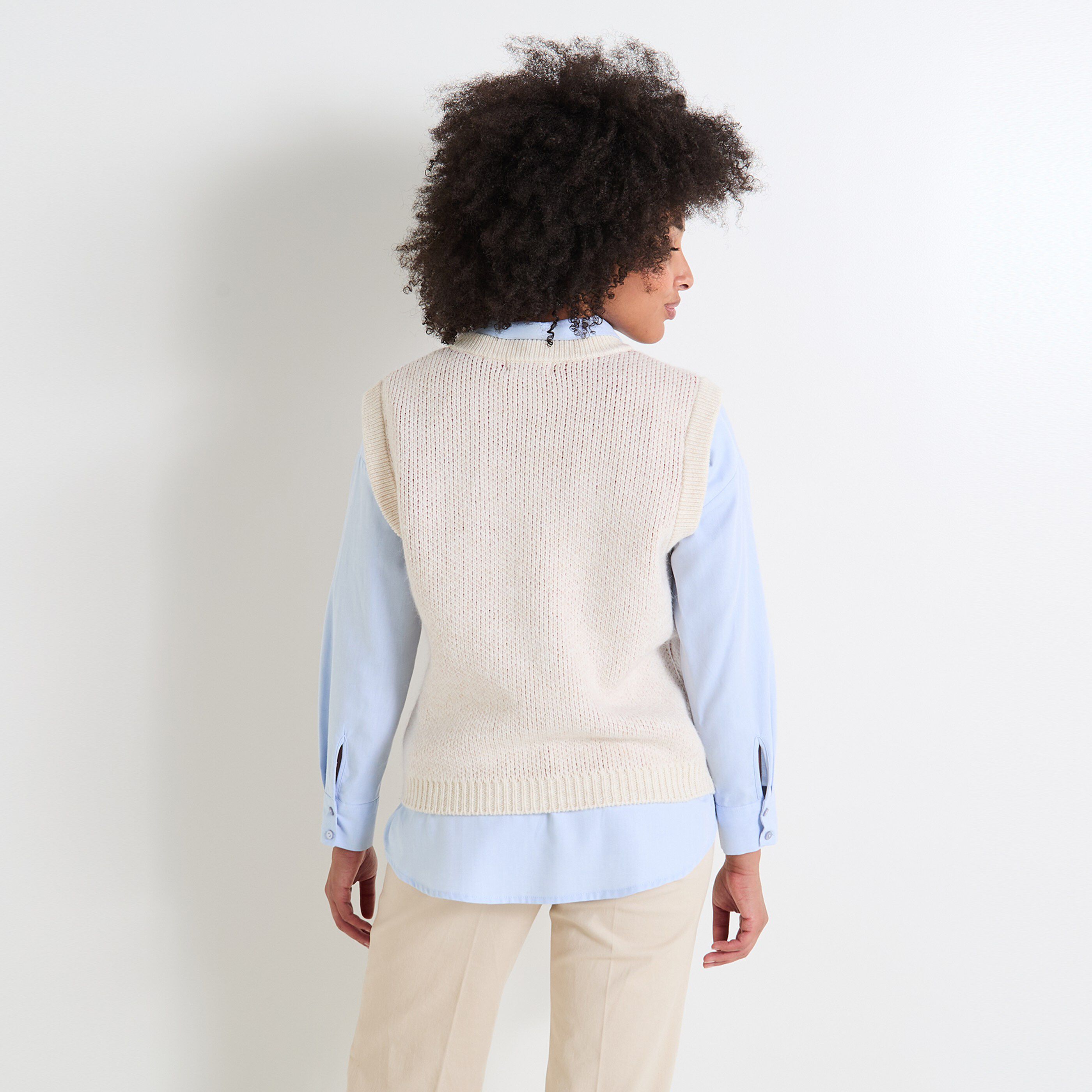 Pull sans manche femme