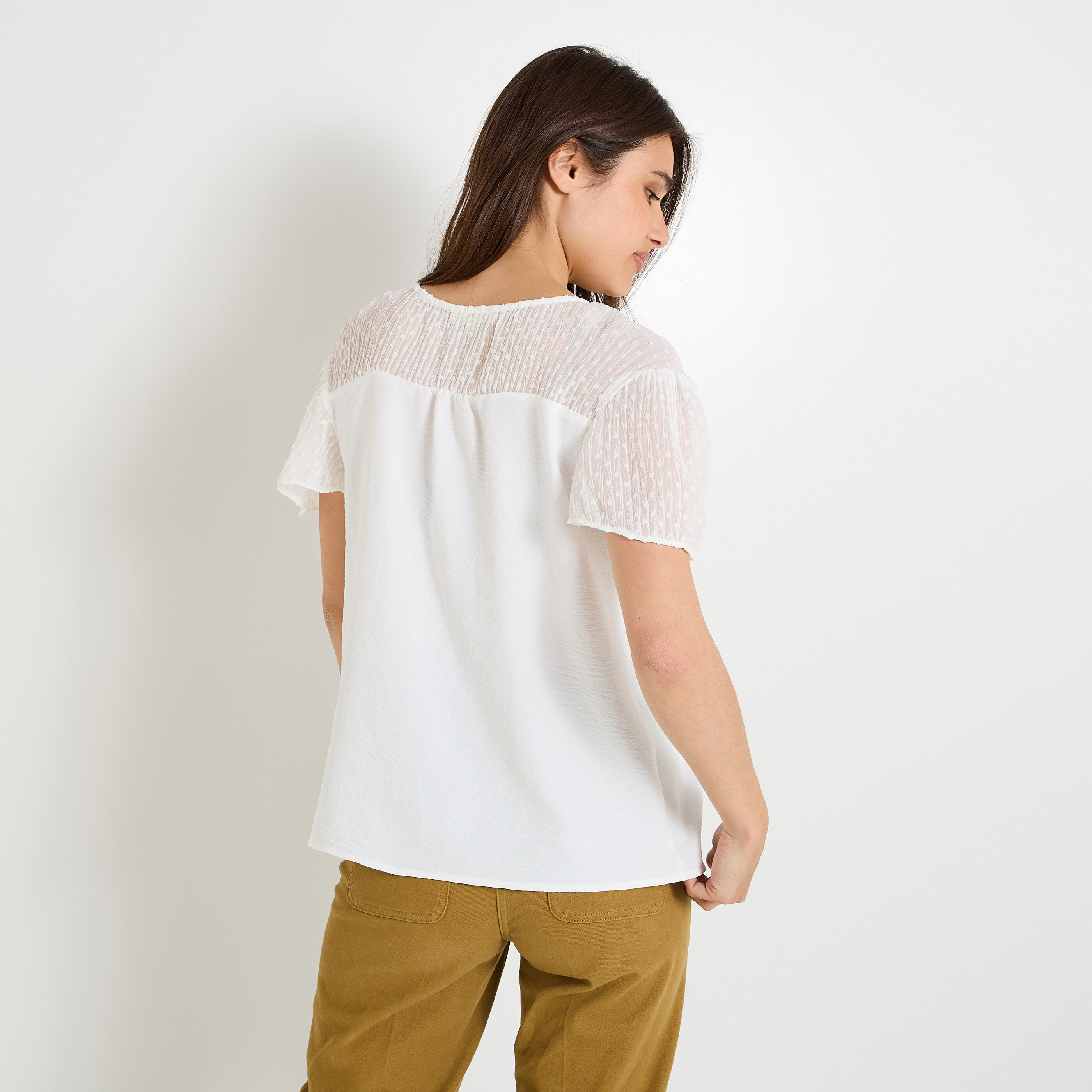 Blouse manches fantaisie femme