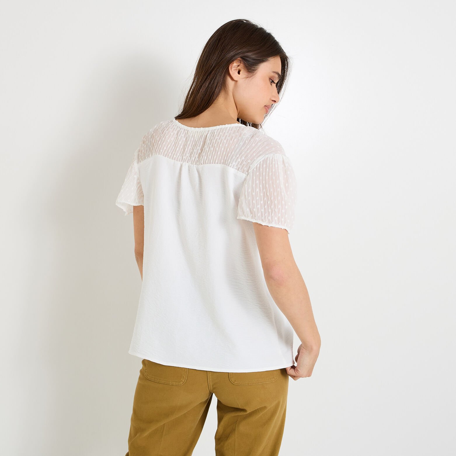 Blouse manches fantaisie femme