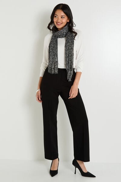 Pantalon large en maille femme