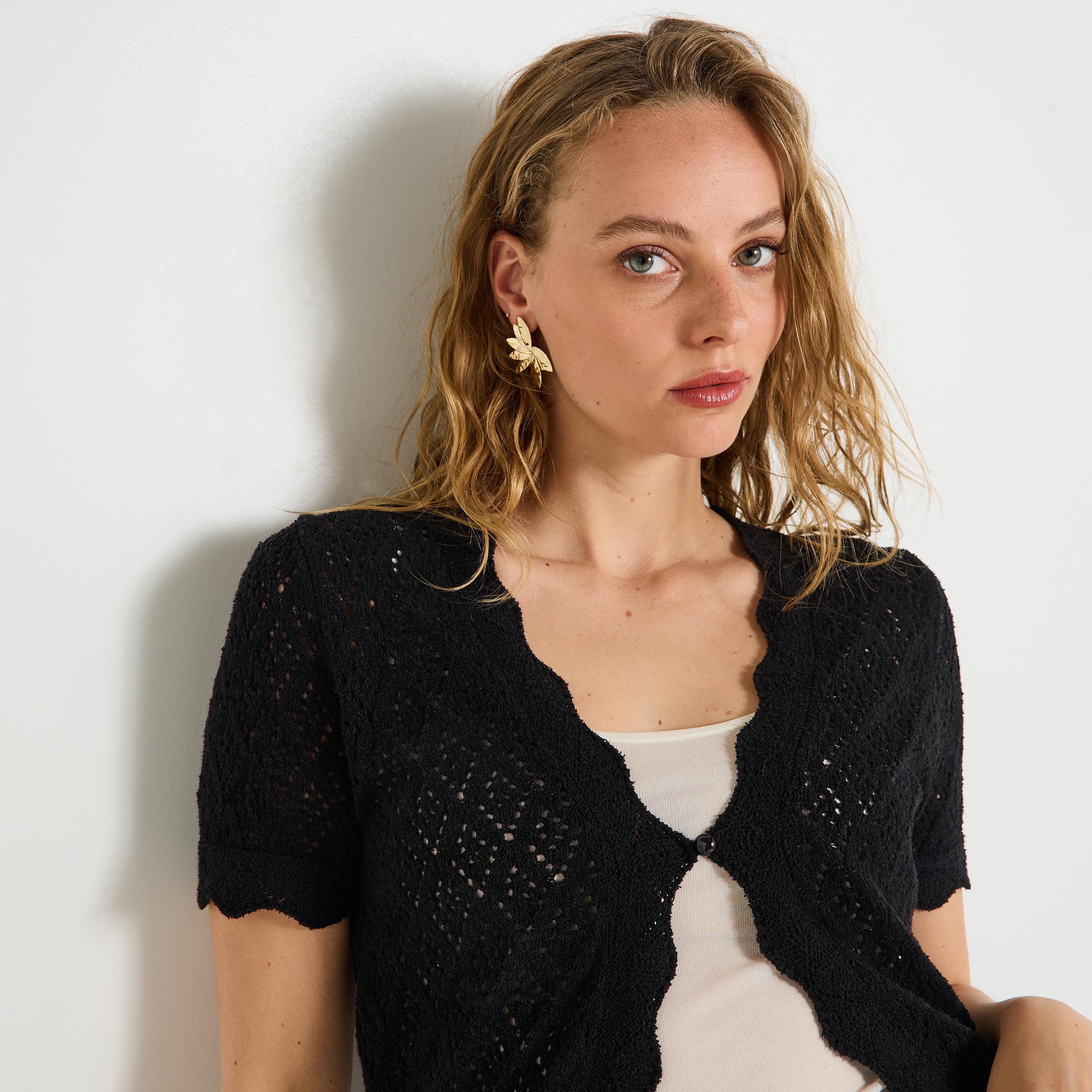 Gilet manches courtes femme