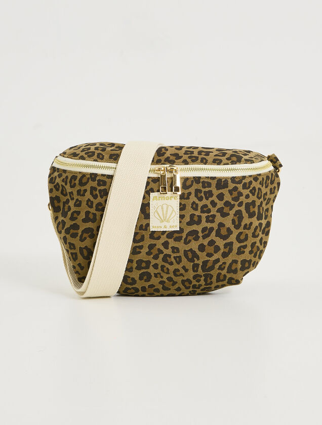 Sac banane imprim&eacute; l&eacute;opard femme