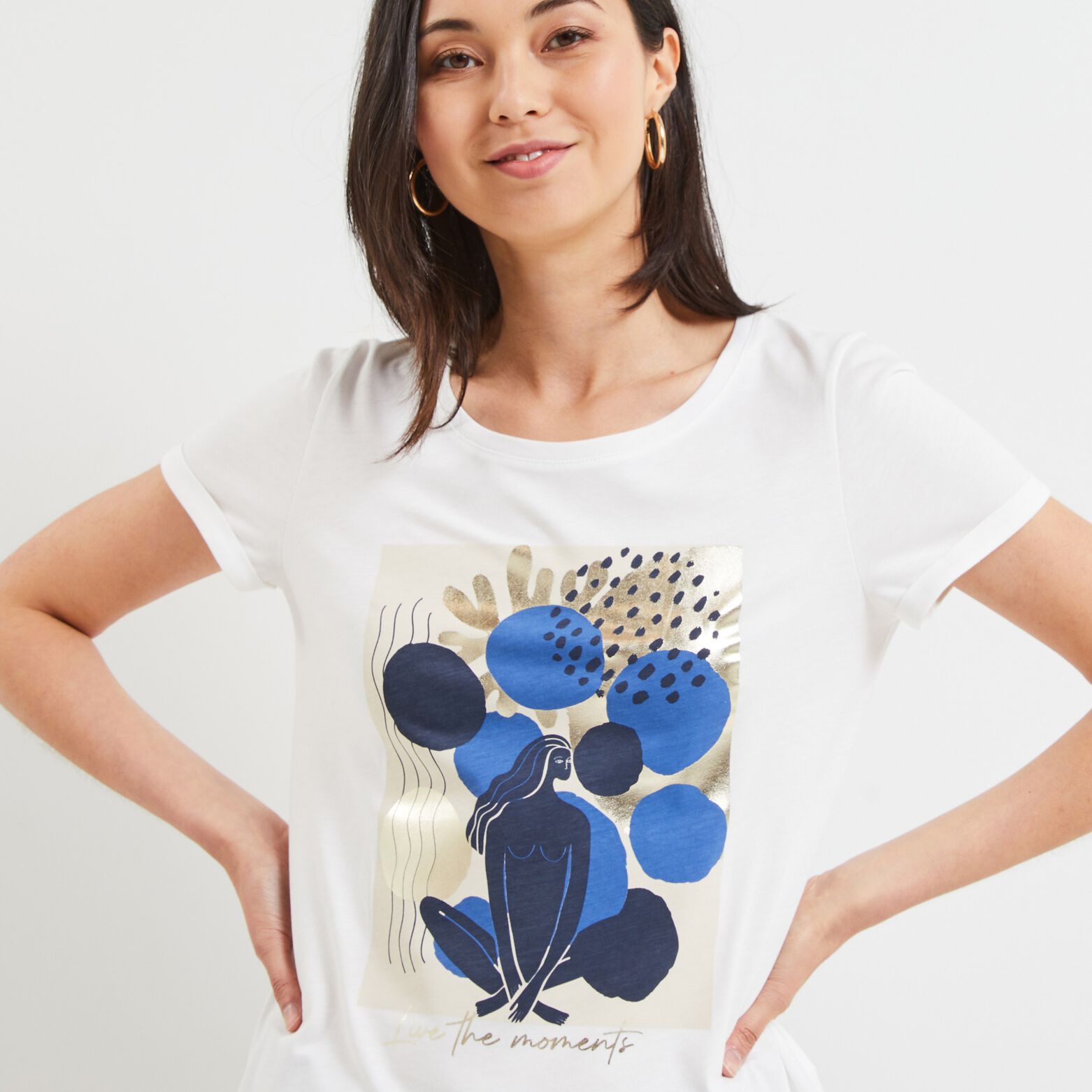Tshirt print femme