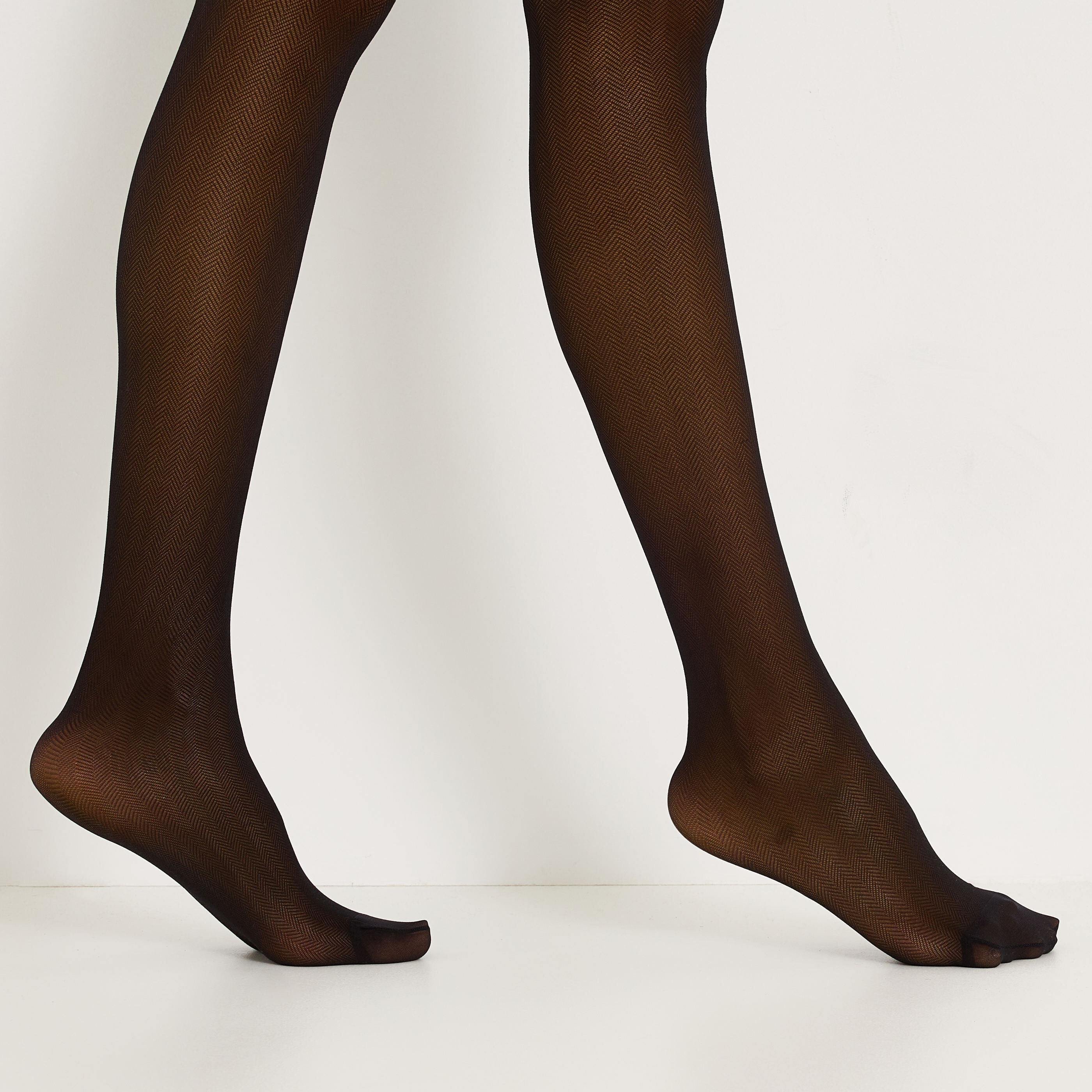 Collant fantaisie motif chevron femme