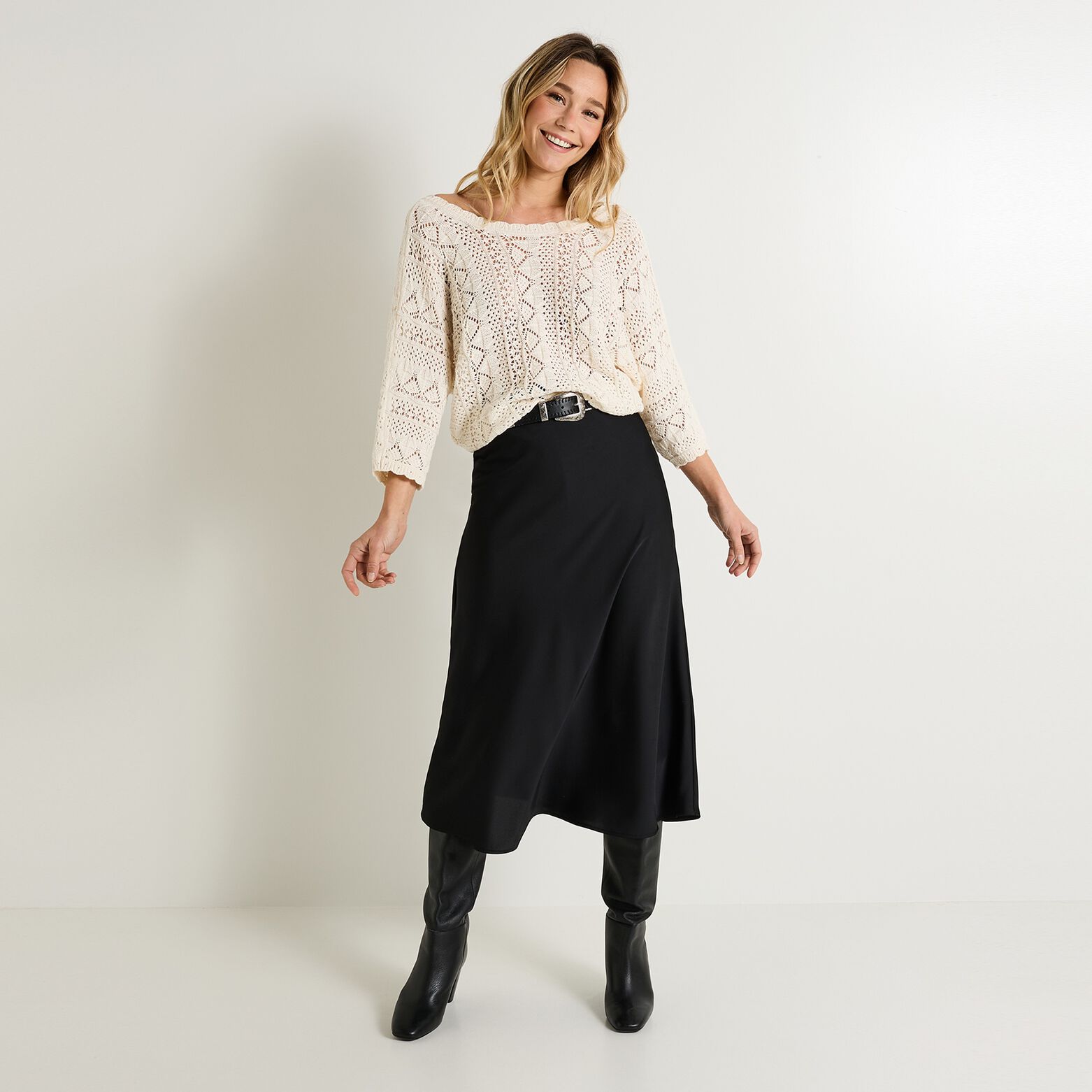 Pull crochet femme
