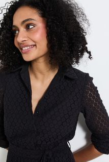 Robe détails ajourés femme