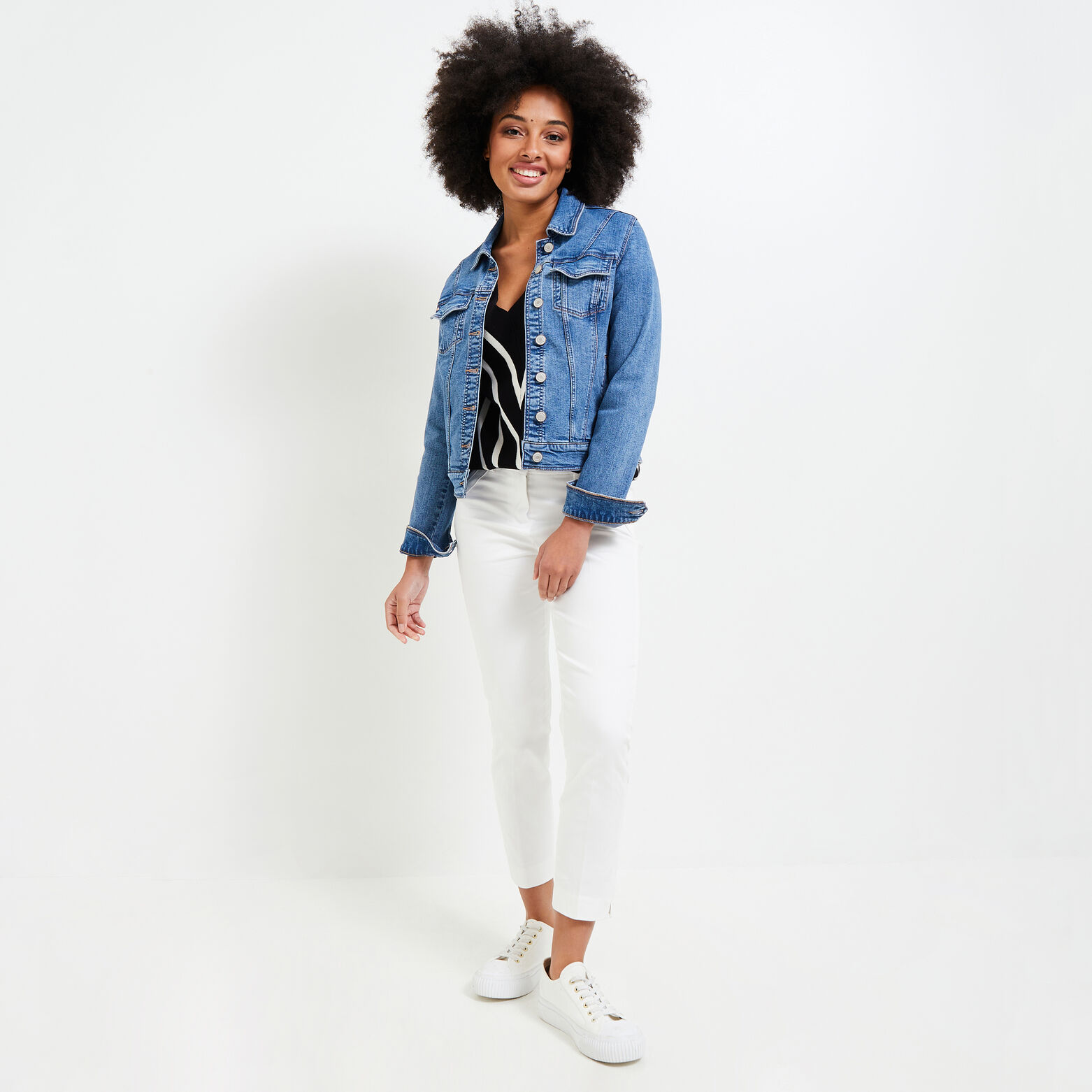 Pantalon cigarette raccourci femme