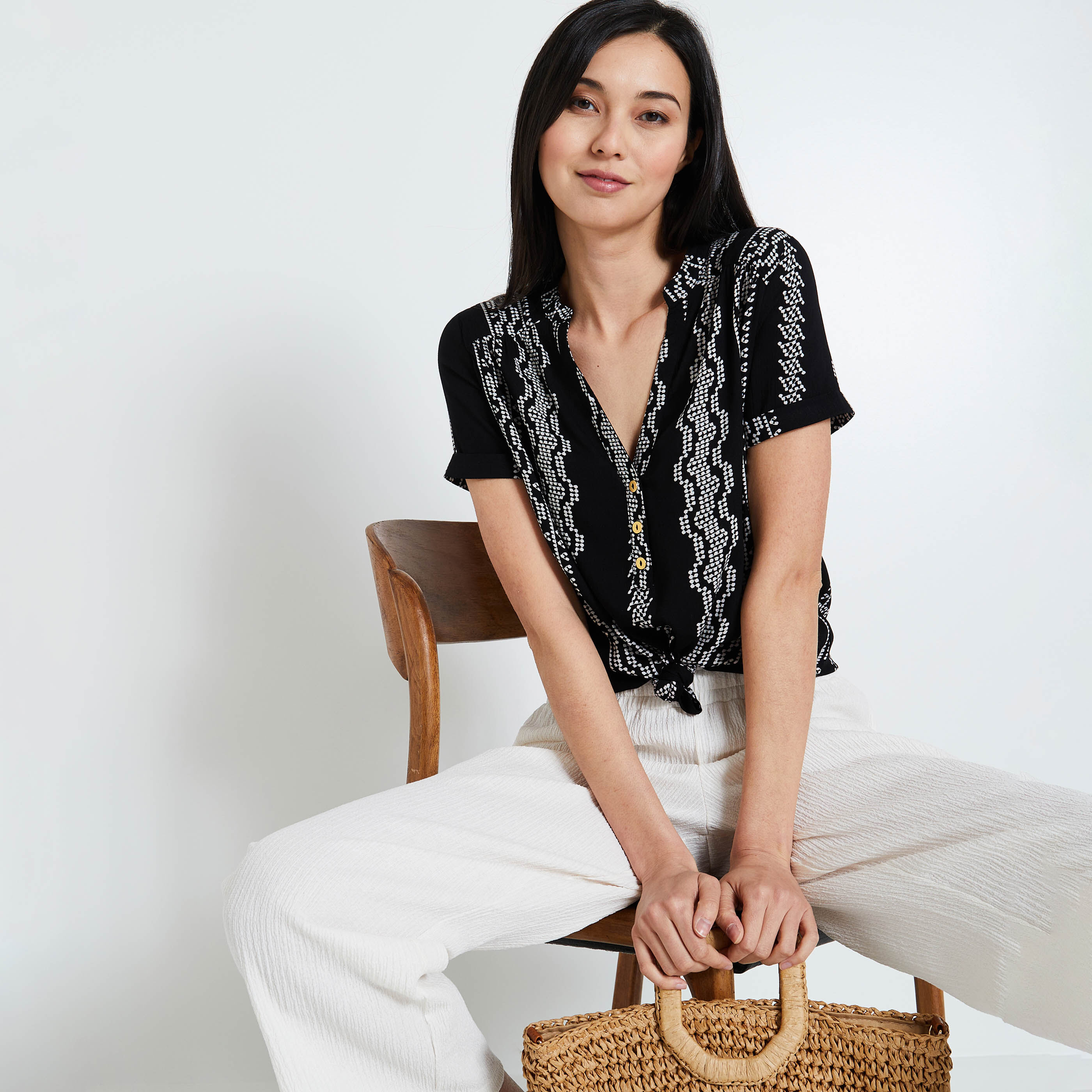 Blouse imprim&eacute;e femme