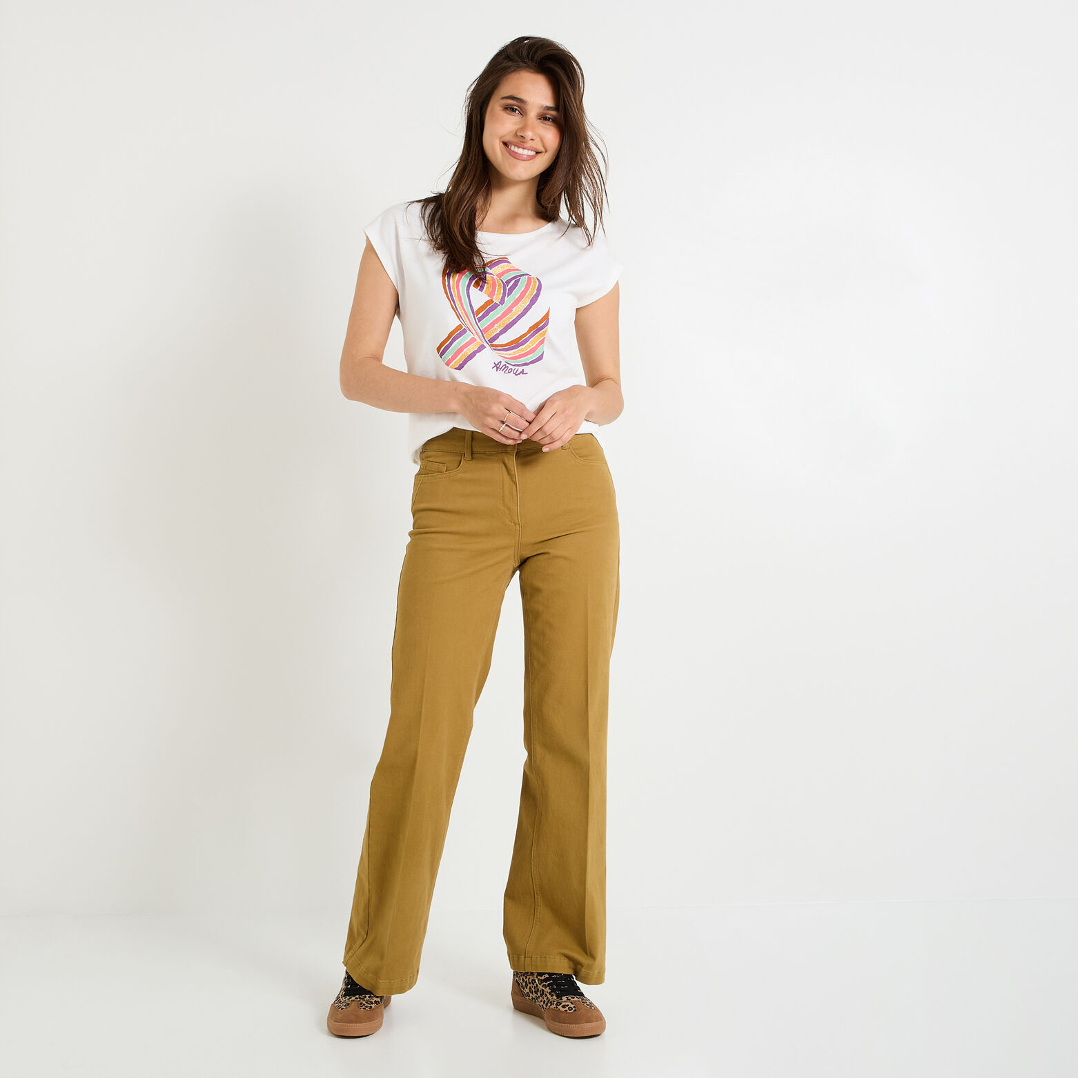 T-shirt col rond femme