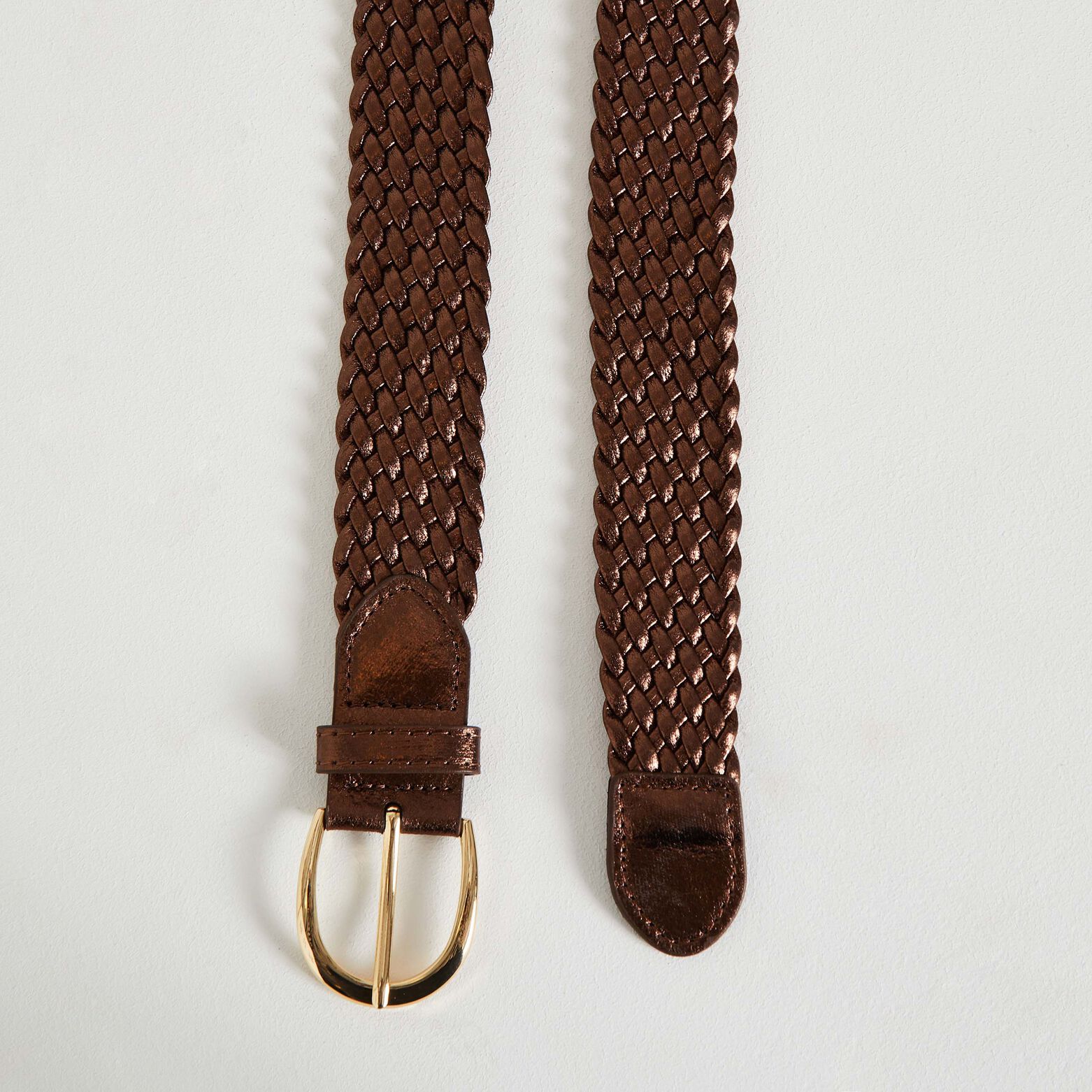 Ceinture large tressée femme