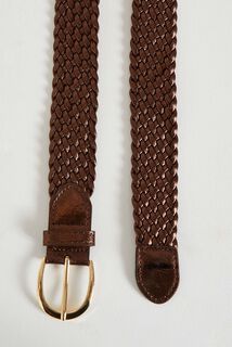 Ceinture large tressée femme