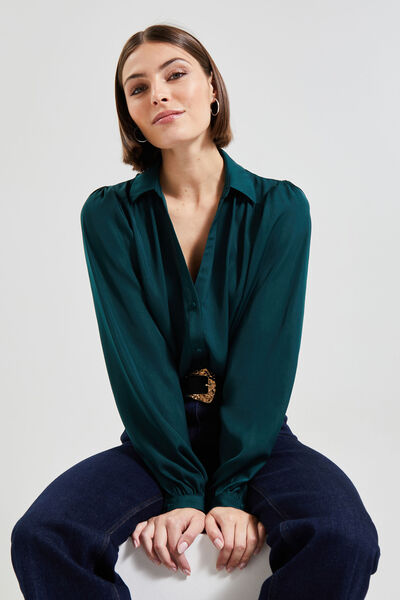 Chemise satinée femme