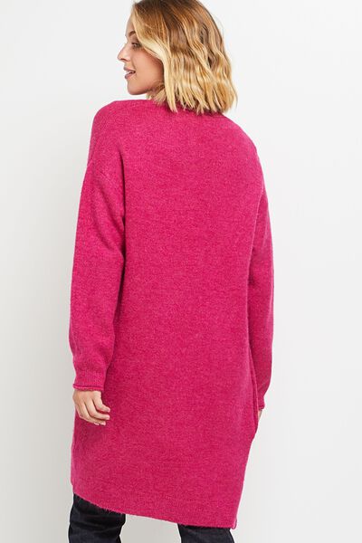 Gilet long uni femme